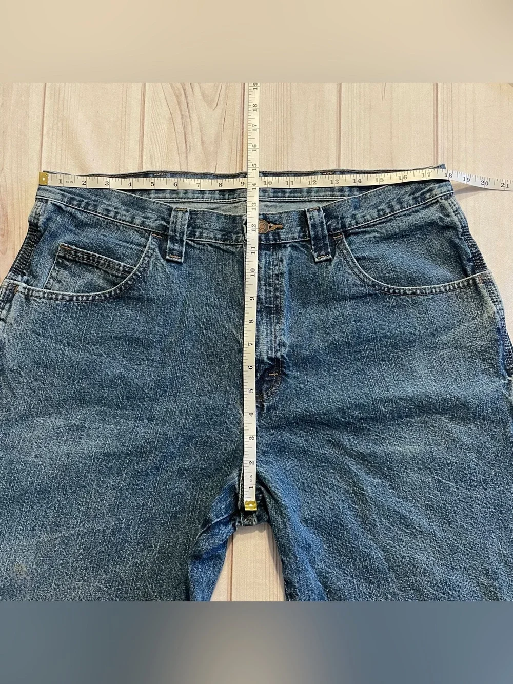 Vintage y2k Wrangler Denim Shorts Mens 36 Blue Carpenter Utility Relaxed Casual
